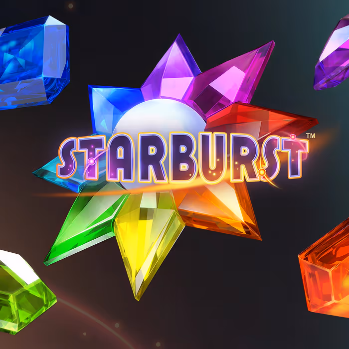Starburst classic NetEnt slot with expanding wilds and vibrant space-themed graphics